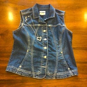 Christopher and banks stretch jean vest